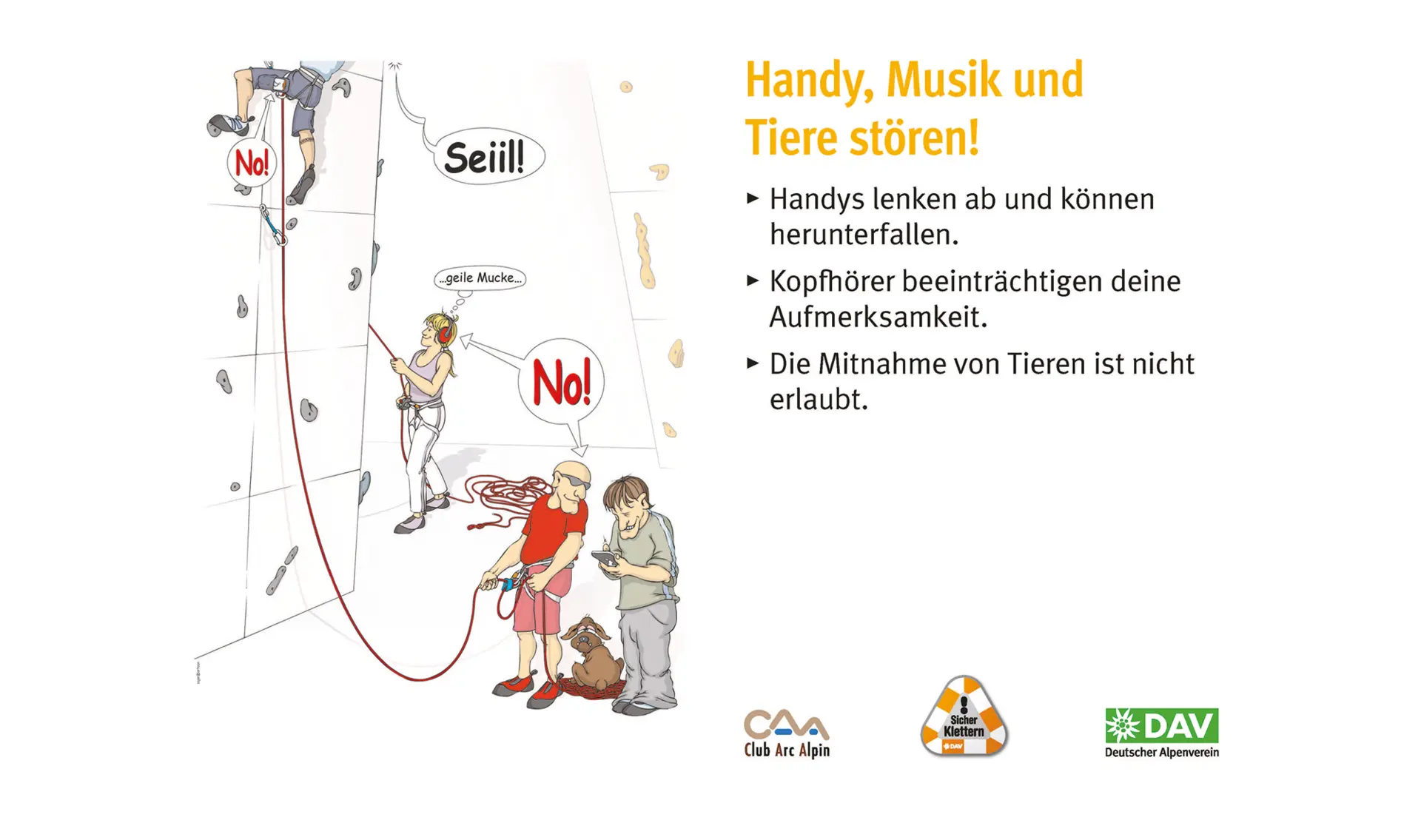 Hallenregeln für Klettern vom DAV. Regel Nummer sieben: Die Kletterhalle i kein Spielplatz | © DAV